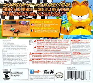 Garfield Kart (Usa) box cover back